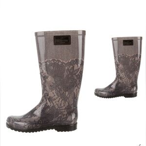 Valentino Patterned Rain Boots (38)